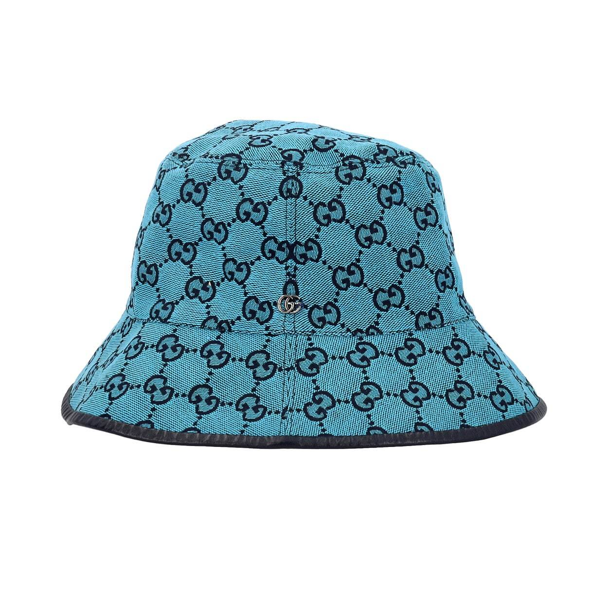 GUCCI hot GG Canvas Blue Denim Bucket hat