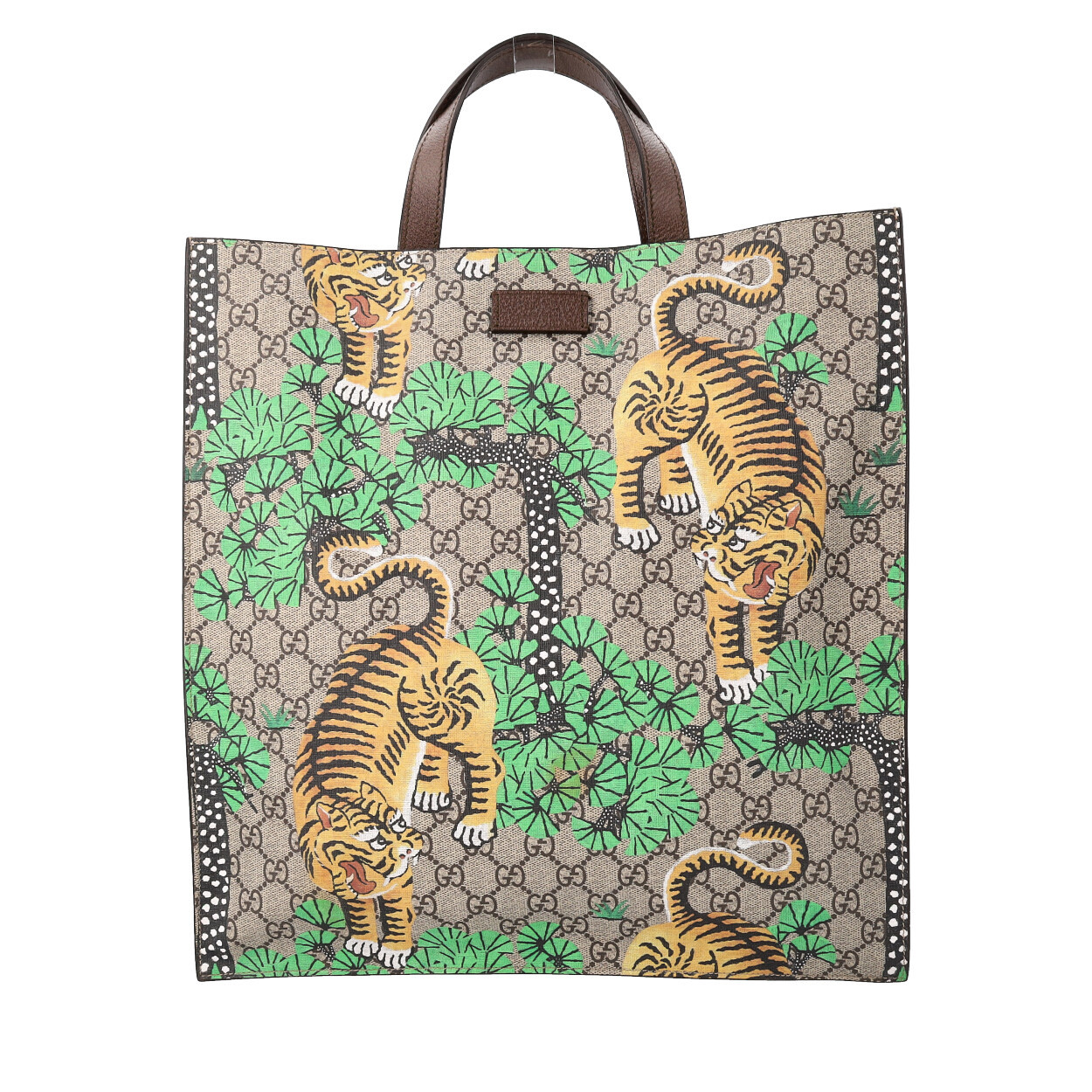 GUCCI Supreme Tiger Tote Beige Luxity