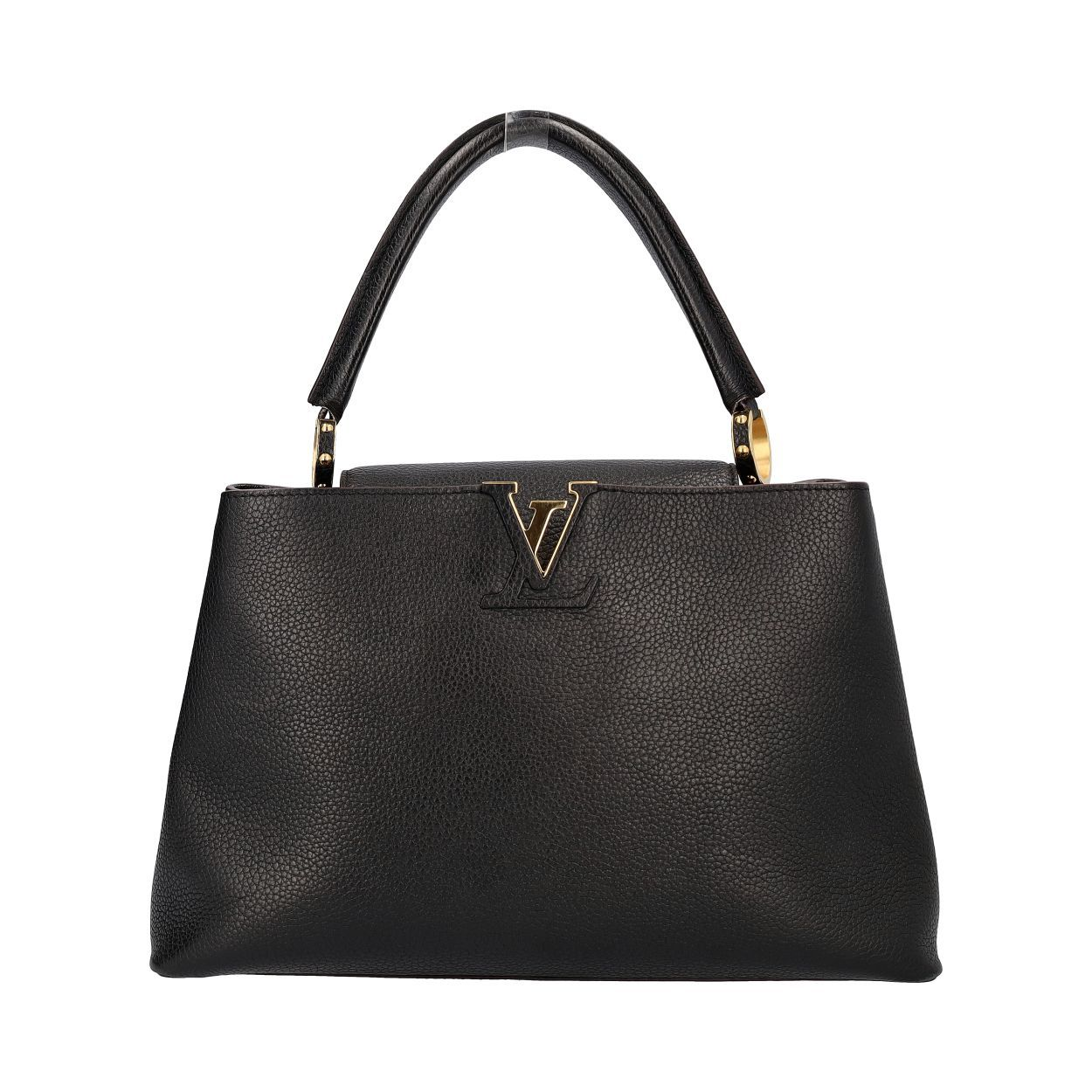 LOUIS VUITTON Taurillon Capucines GM Souple Noir | Luxity