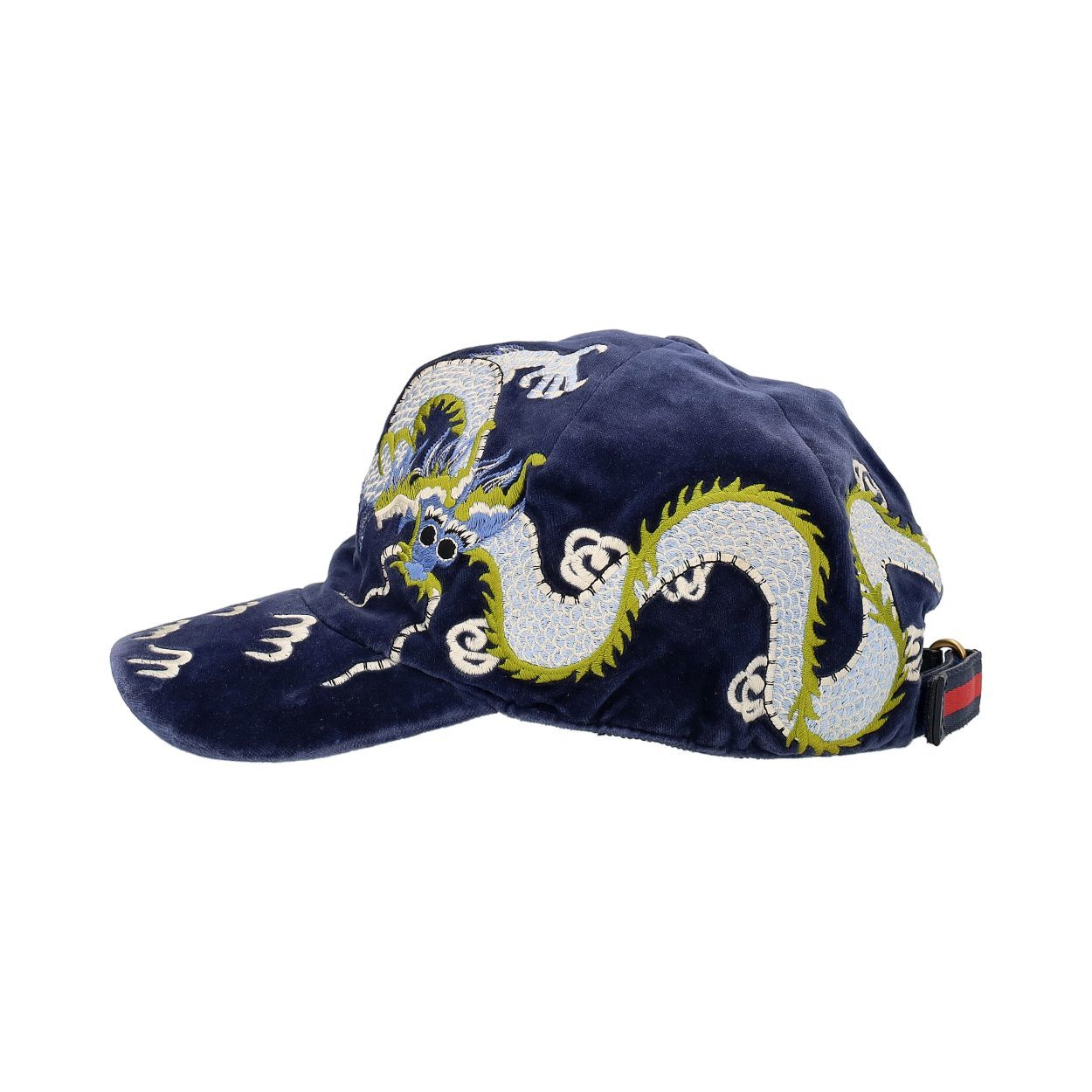 GUCCI Velvet Embroidered Baseball Cap Multicolour Luxity