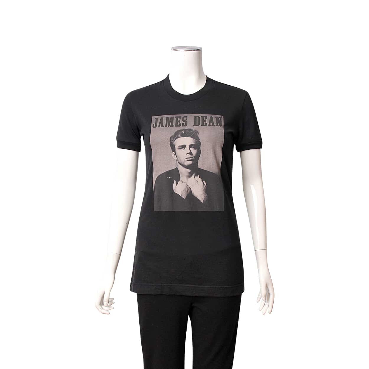 DOLCE GABBANA Cotton James Dean T Shirt Black Luxity