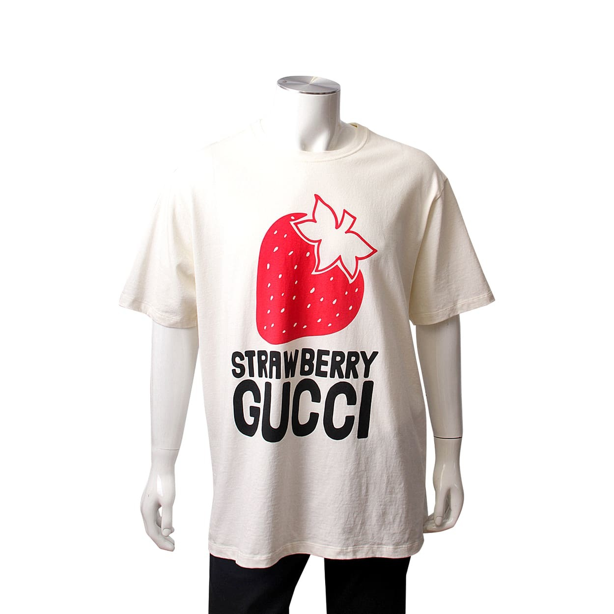 GUCCI Cotton Strawberry Gucci T Shirt White Luxity