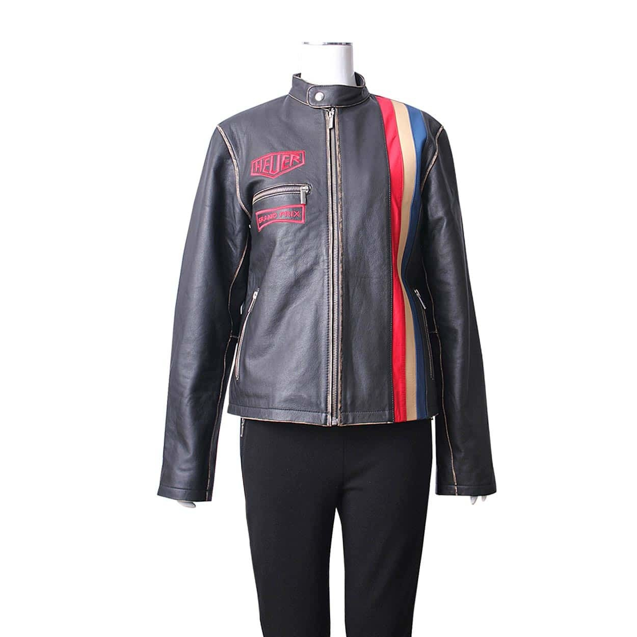 TAG HEUER Steve McQueen Leather Grand Prix Jacket Black Luxity