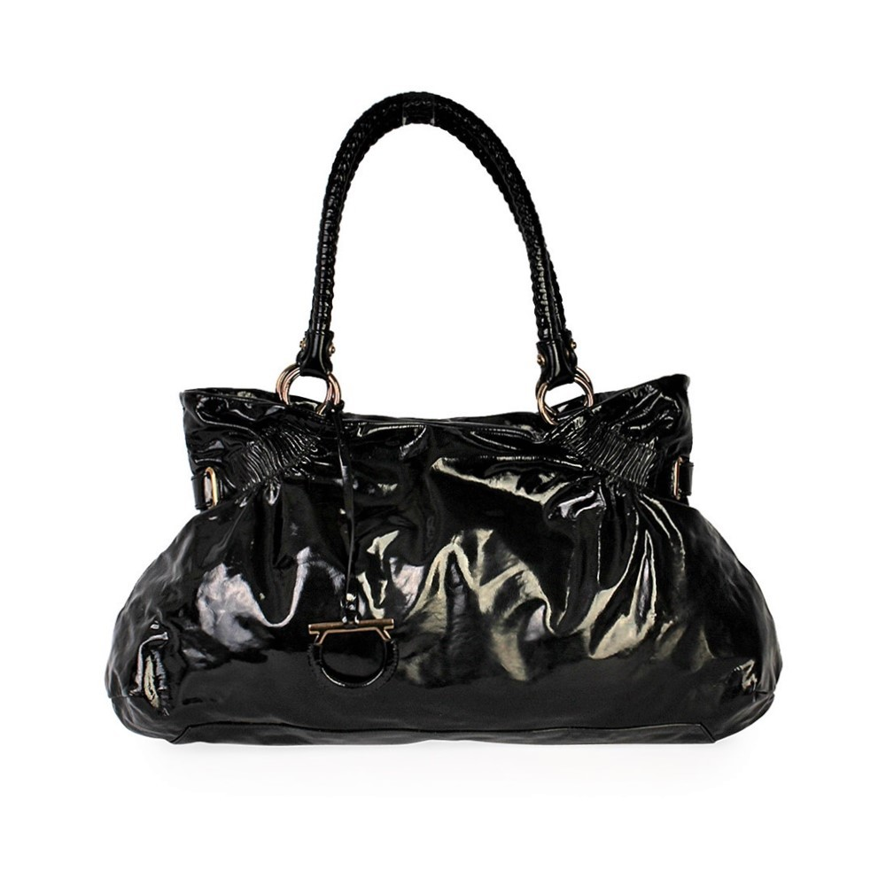 Ferragamo patent leather bag hotsell