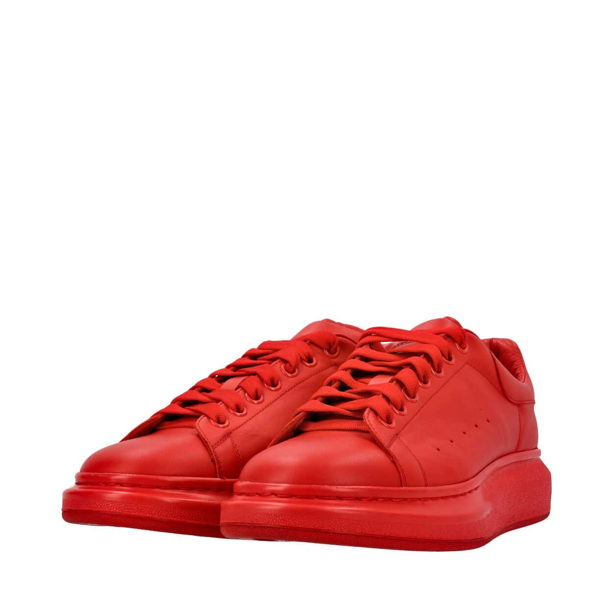 ALEXANDER MCQUEEN Leather Oversized Sneakers Red Luxity