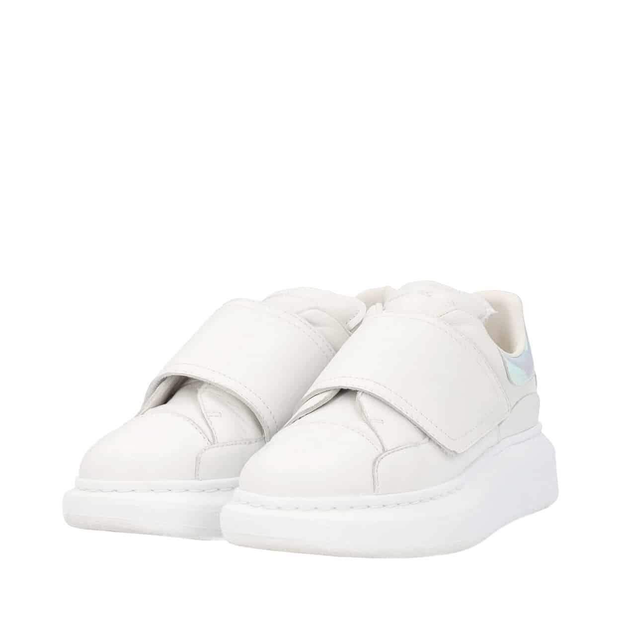 ALEXANDER MCQUEEN Kids Leather Oversized Sneakers White Luxity