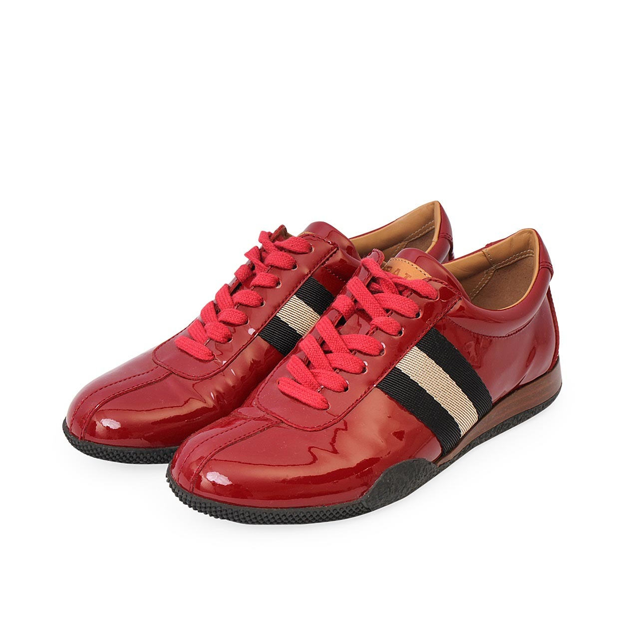 BALLY Patent Francisca Sneakers Red Luxity