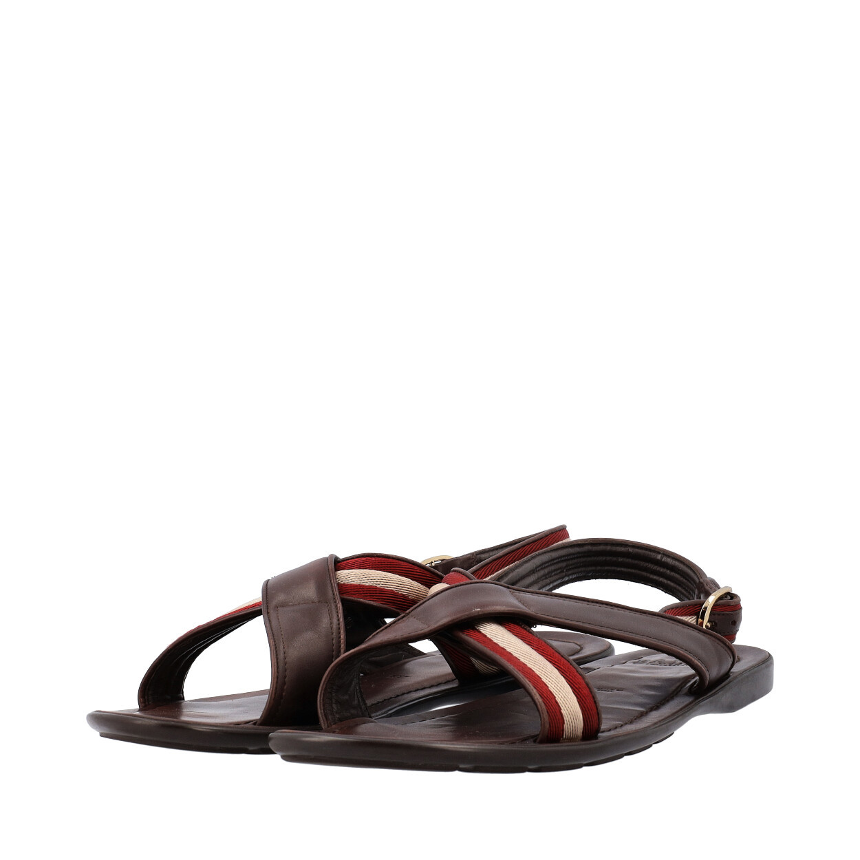 BALLY Leather Jameel Sandals Red White Luxity