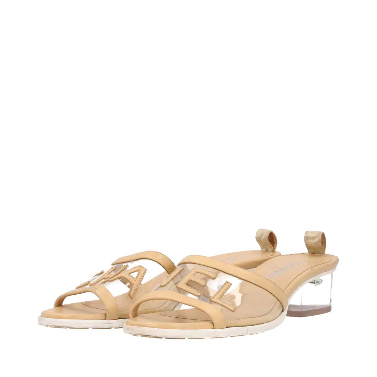 Chanel fashion sandals transparent