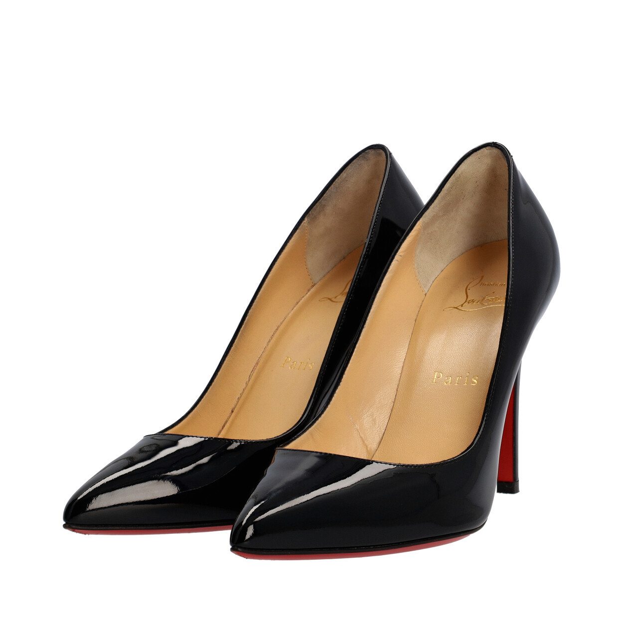 CHRISTIAN LOUBOUTIN Patent Pigalle Pumps Black | Luxity