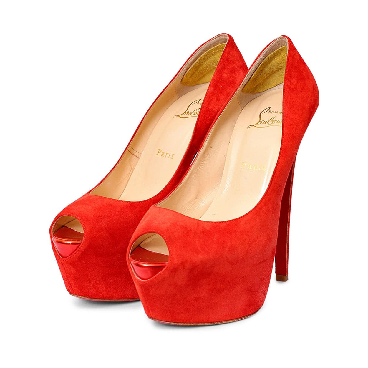 Louboutin platform peep toe best sale