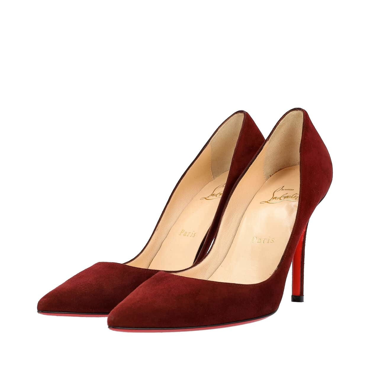 Burgundy suede pumps fashion