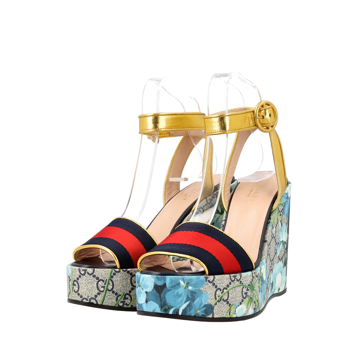 GUCCI Blooms Wedge Sandals Multicolour Luxity