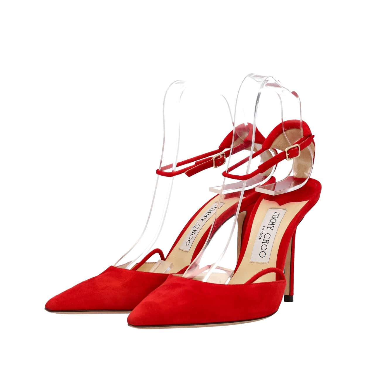 Jimmy Choo Red online Suede Ankle Strap Sandals