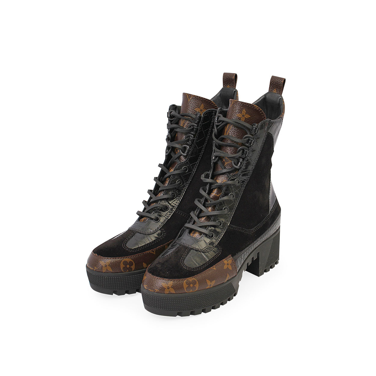 Louis vuitton black desert boots online