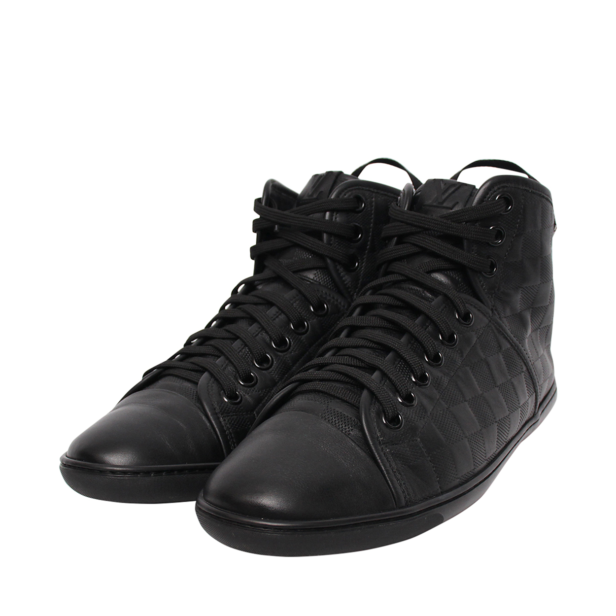 Louis vuitton black high top sneakers online