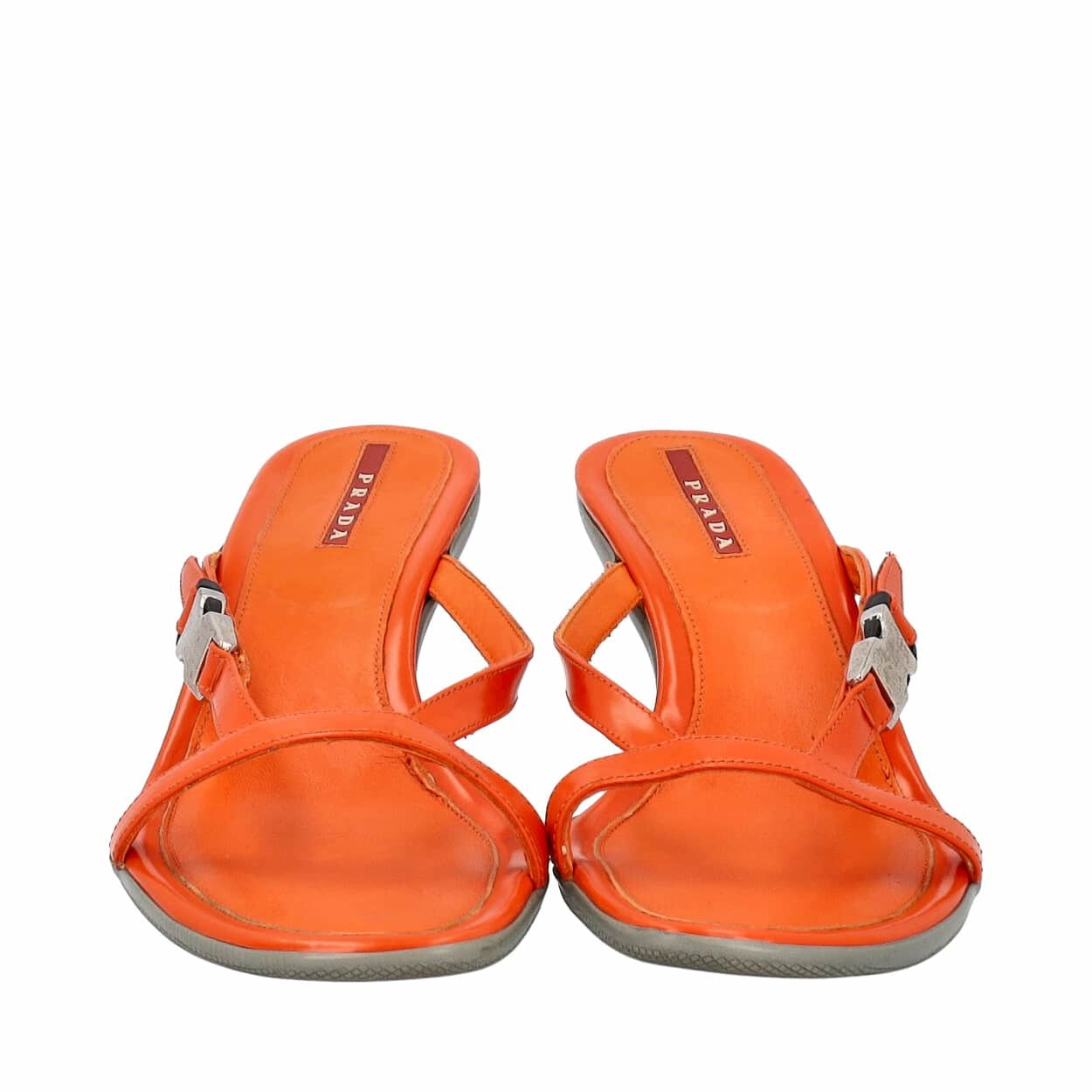 Orange kitten heel sandals hotsell