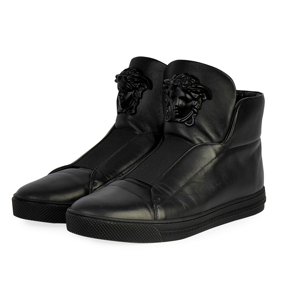 VERSACE Palazzo Medusa High Top Sneakers Black Luxity