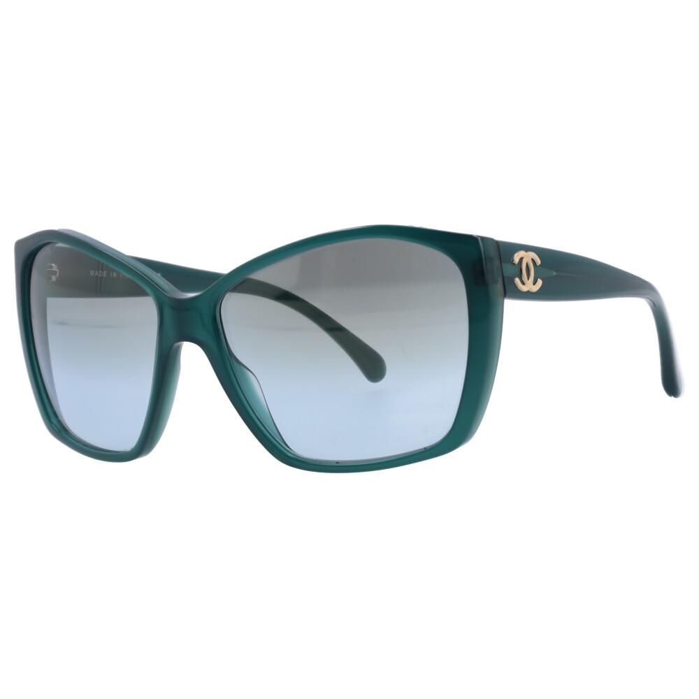 CHANEL Glitter Sunglasses 5203 Bottle Green | Luxity