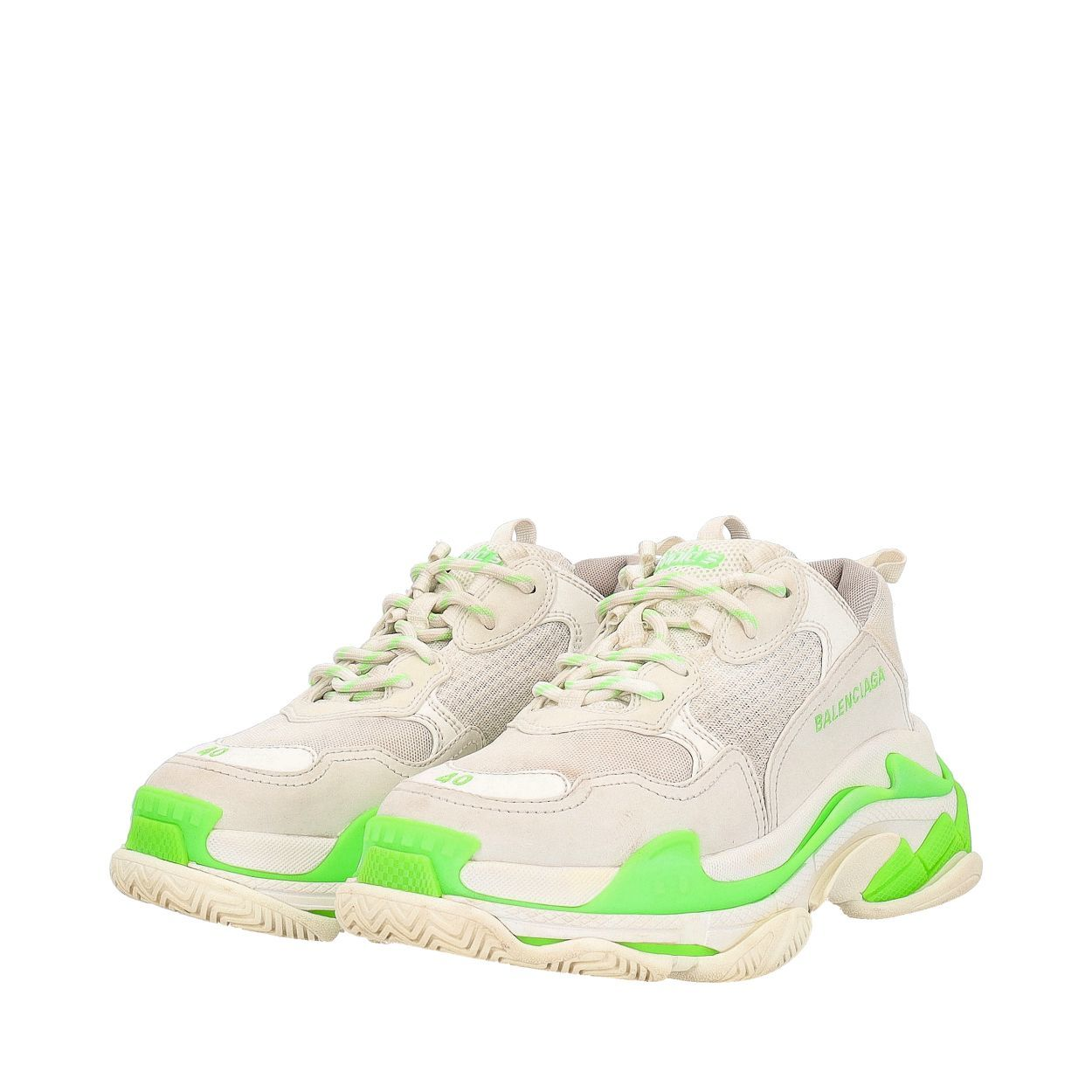 Balenciaga white green best sale