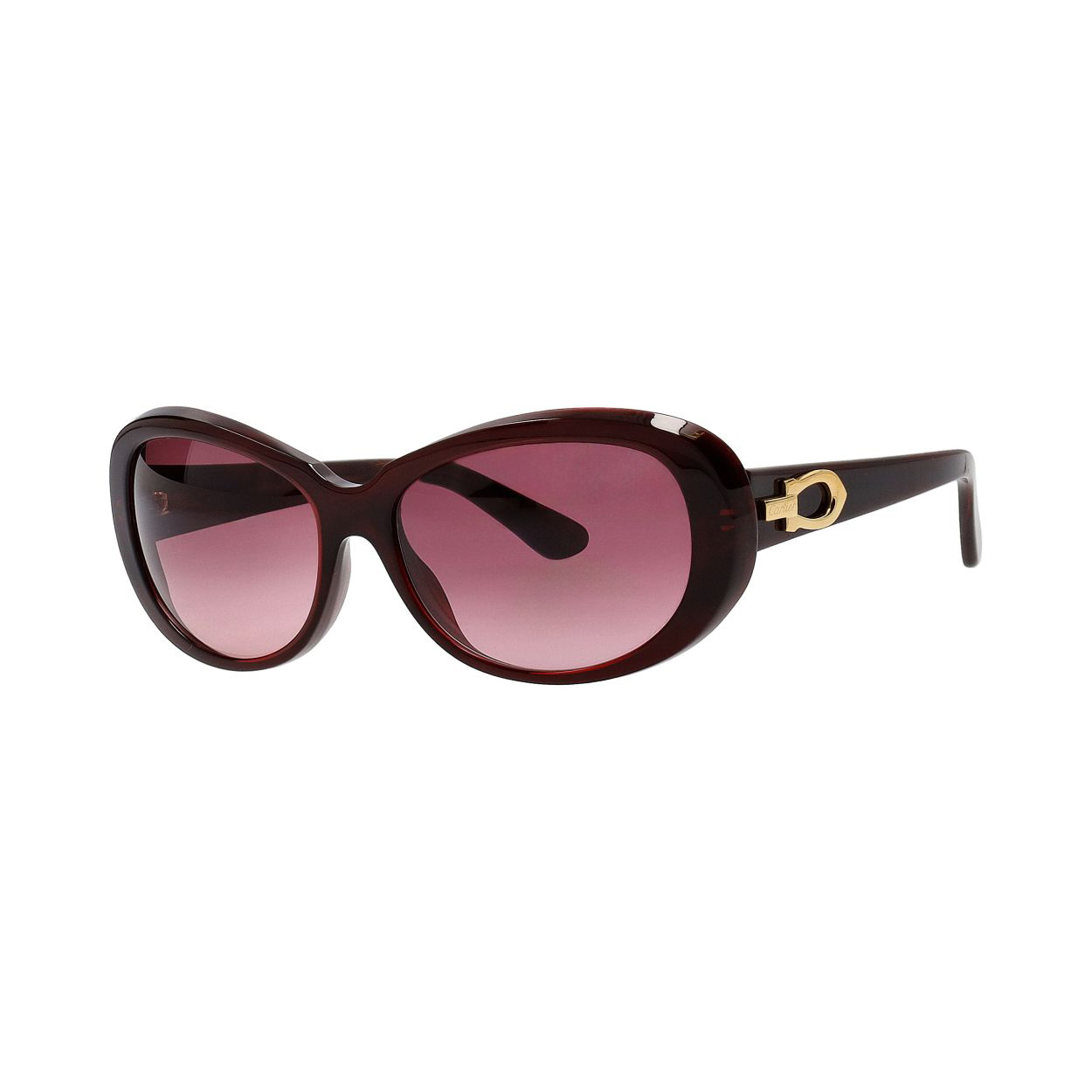 CARTIER Vintage Sunglasses 135 Burgundy Luxity